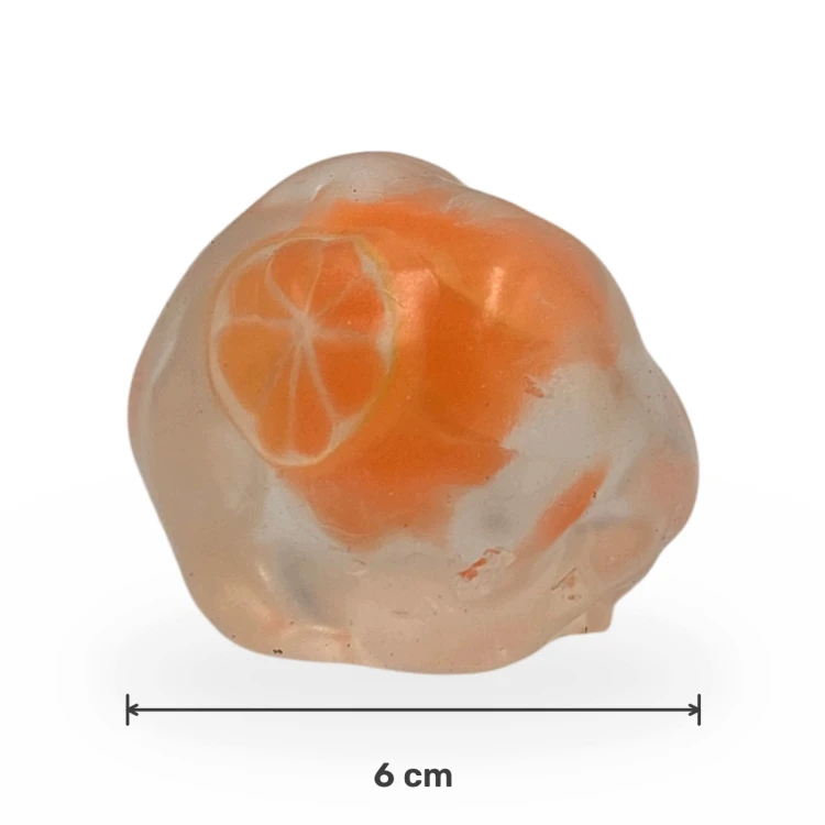 Gniotek Wazelinowy Kulka z Owocami Kokosowy Olej Squishy Antystresowy 6cm