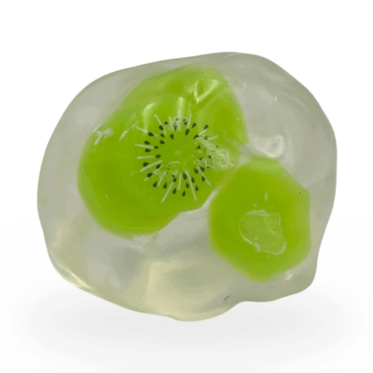 Gniotek Wazelinowy Kulka z Owocami Kokosowy Olej Squishy Antystresowy 6cm