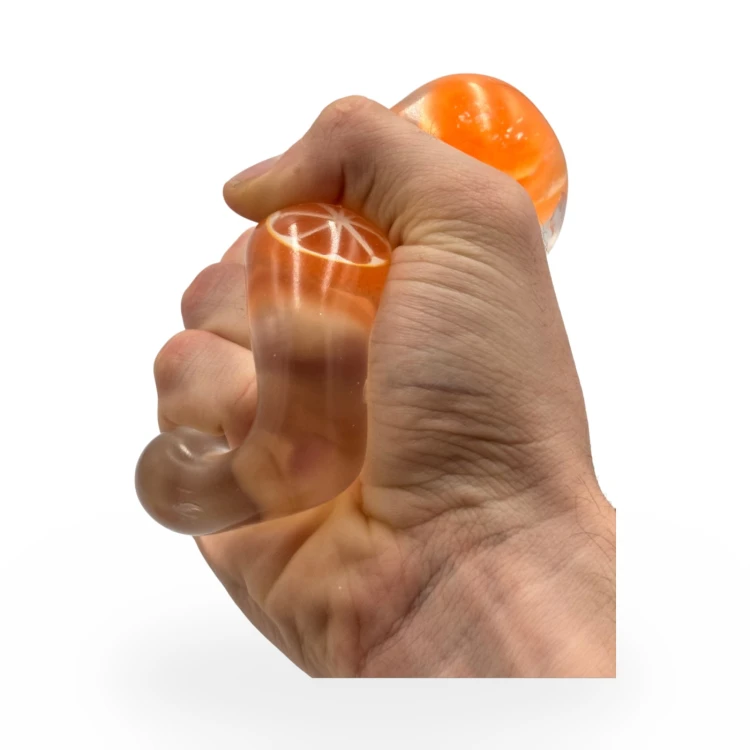 Gniotek Wazelinowy Kulka z Owocami Kokosowy Olej Squishy Antystresowy 6cm