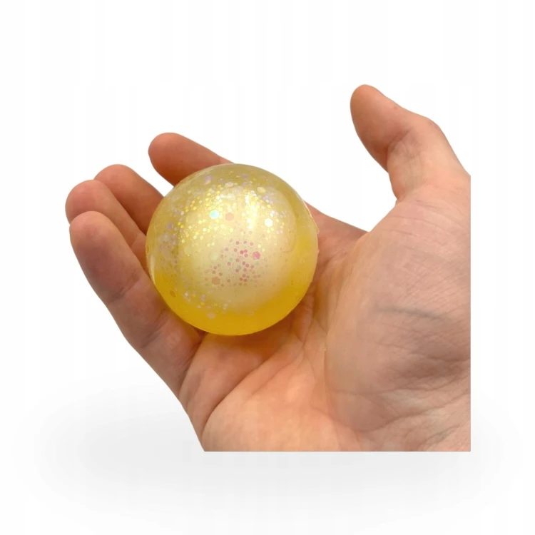 Gniotek Kulka z Woskową Kulką w Środku Crunchy Squishy Antystresowa 6cm