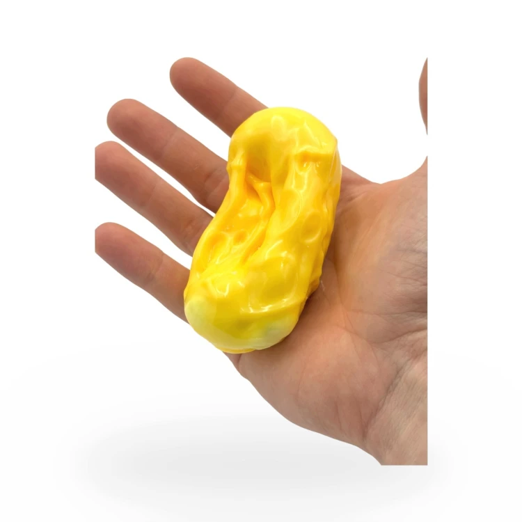 Crunchy Gniotek Ser Chrupiący Kostka Zabawka Antystresowa Sensoryczna 6cm