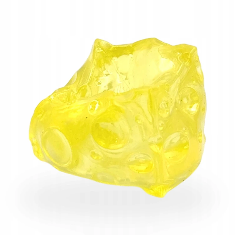 Gniotek Ser Kostka Żelowa Przezroczysta Twarda Squishy Antystresowy 5cm