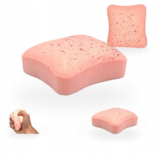 Gniotek Tost Truskawkowy Squishy Zabawka Antystresowa Sensoryczna 11cm