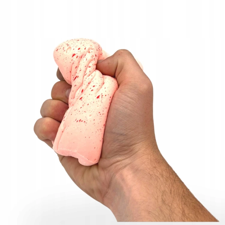Gniotek Tost Truskawkowy Squishy Zabawka Antystresowa Sensoryczna 11cm