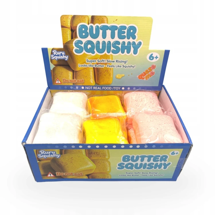 Gniotek Tost Truskawkowy Squishy Zabawka Antystresowa Sensoryczna 11cm