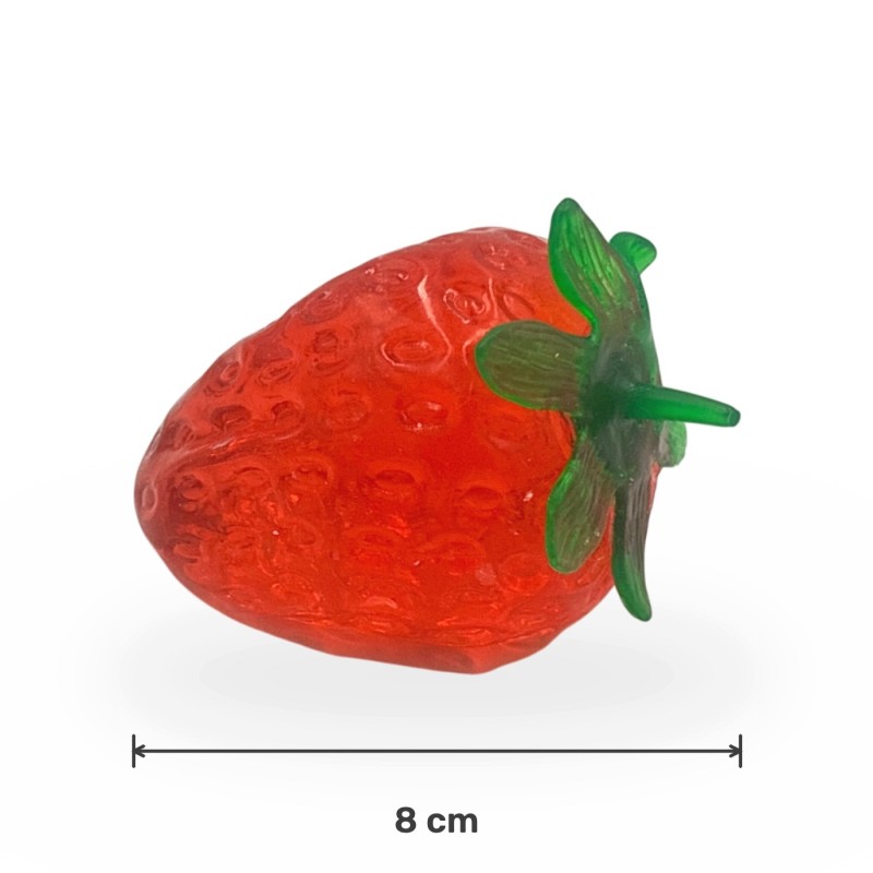 Gniotek Truskawka Przezroczysta Żelowa Squishy Zabawka Antystresowa 8cm