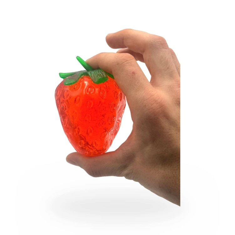 Gniotek Truskawka Przezroczysta Żelowa Squishy Zabawka Antystresowa 8cm