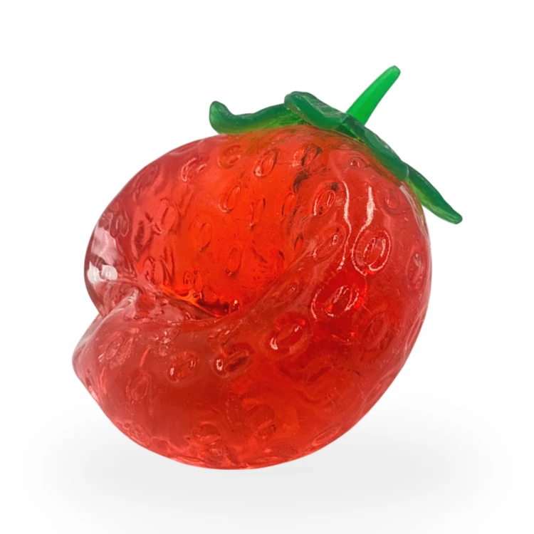Gniotek Truskawka Przezroczysta Żelowa Squishy Zabawka Antystresowa 8cm