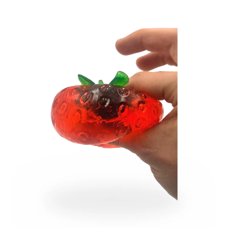 Gniotek Truskawka Przezroczysta Żelowa Squishy Zabawka Antystresowa 8cm