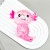 Gniotek Aksolotl Brokatowy Żelowy Squishy Antystresowy Sensoryczny 10cm