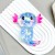 Gniotek Aksolotl Brokatowy Żelowy Squishy Antystresowy Sensoryczny 10cm