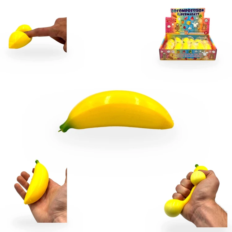 Gniotek Banan Squishy Zabawka Antystresowa Sensoryczna Gumowa 13cm