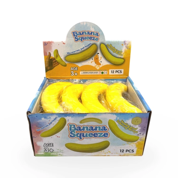 Gniotek Banan Squishy Zabawka Antystresowa Sensoryczna 18cm