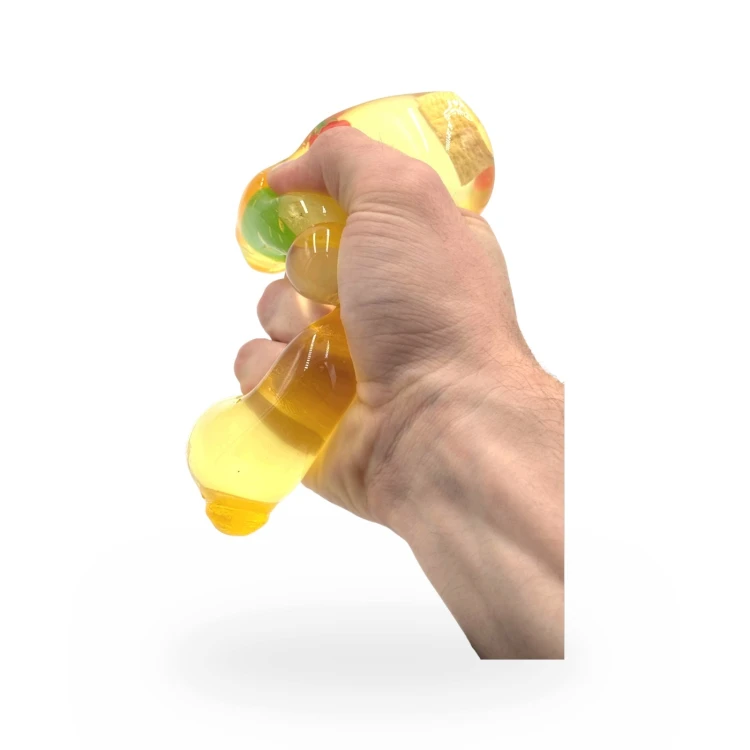 Gniotek Wazelinowy Banan z Owocami Squishy Antystresowy Sensoryczny 18cm