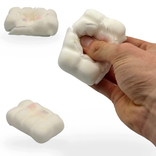 Gniotek Biała Czekolada Woskowa Crunchy Squishy Antystresowa 7cm