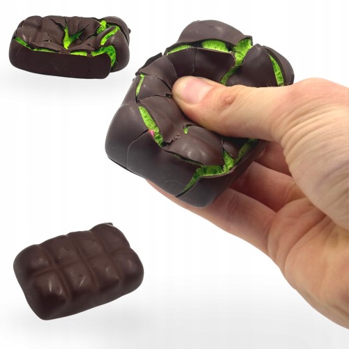 Gniotek Czekolada Woskowa Crunchy Squishy Zabawka Antystresowa 7cm
