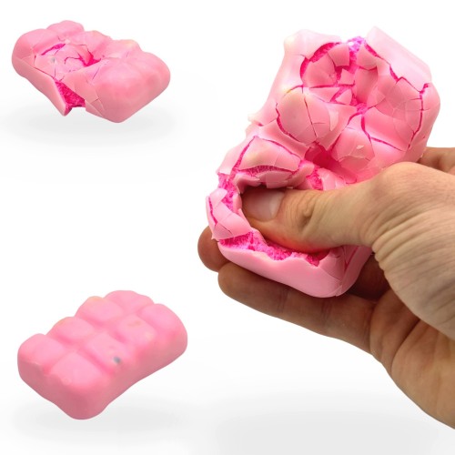 Gniotek Różowa Czekolada Woskowa Crunchy Squishy Antystresowa 7cm