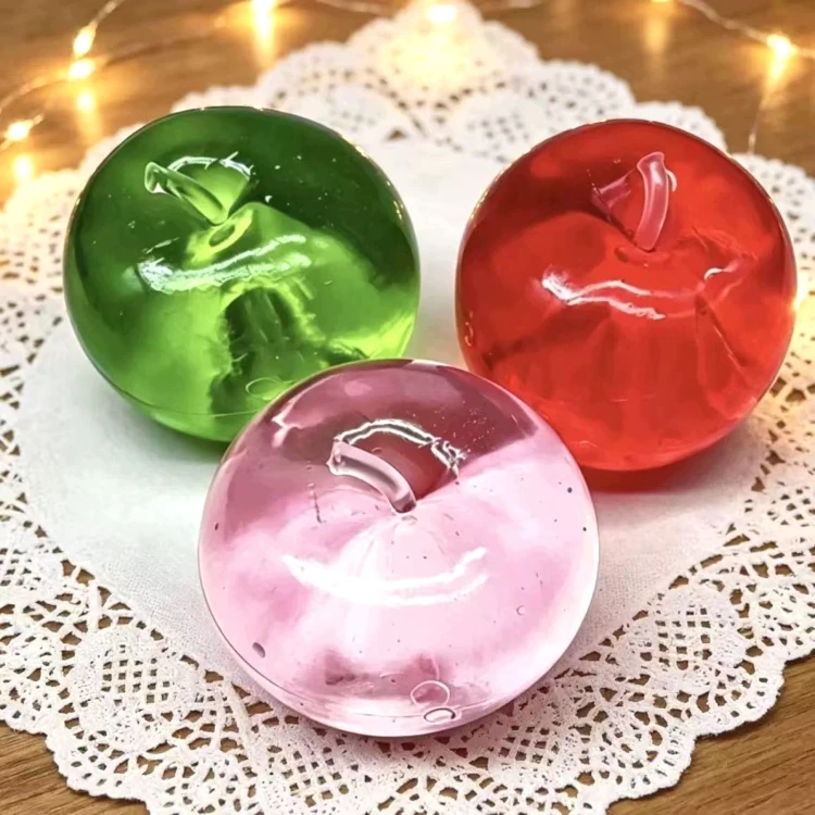 Gniotek Jabłko Mix Kolorów Squishy Żelowe Przezroczyste Antystresowe