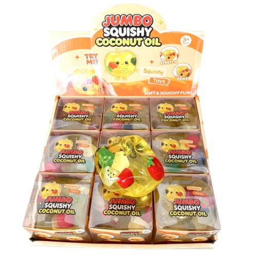 Gniotek Wazelinowy Jabłko z Owocami Squishy Antystresowy Sensoryczny 8cm