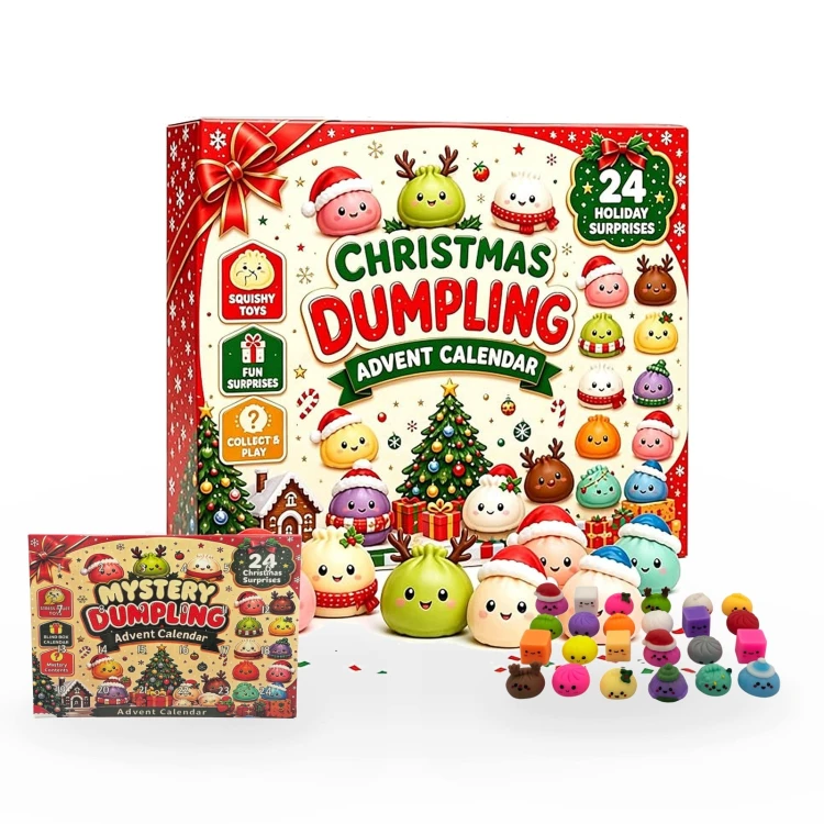Kalendarz Adwentowy 24 Gniotki Squishy Mystery Dumpling Prezent dla dziecka