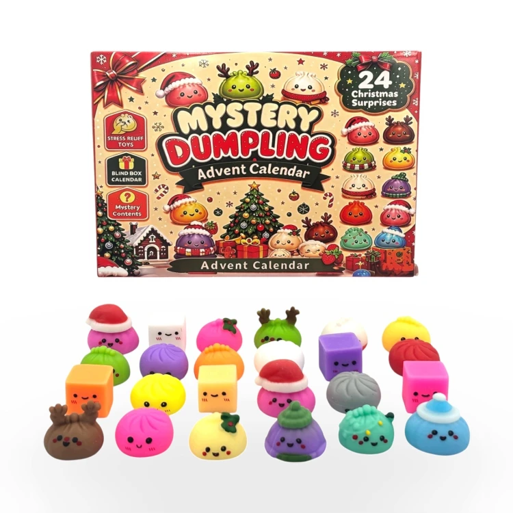 Kalendarz Adwentowy 24 Gniotki Squishy Mystery Dumpling Prezent dla dziecka