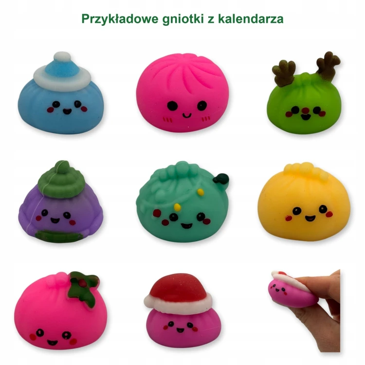 Kalendarz Adwentowy 24 Gniotki Squishy Mystery Dumpling Prezent dla dziecka
