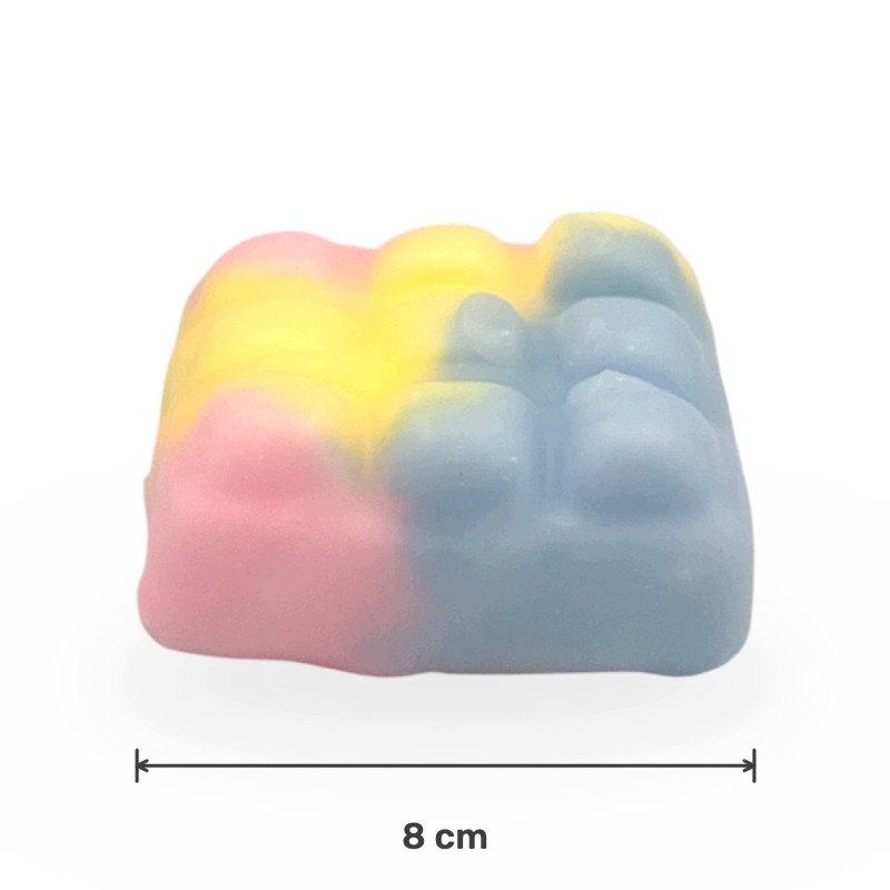 Gniotek Kolorowy Woskowy Crunchy Squishy Zabawka Antystresowa 8cm