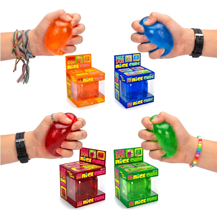 Gniotek Kostka Napój Niebieska Squishy Zabawka Antystresowa 6cm
