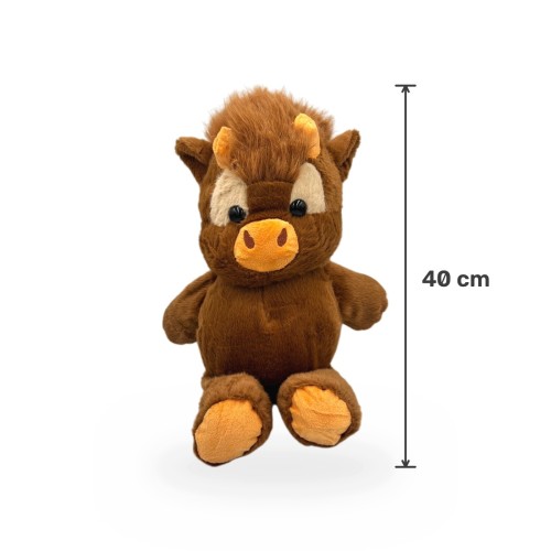 Krówka Pluszak Biegająca Krowa Maskotka Przytulanka Brązowa 40cm