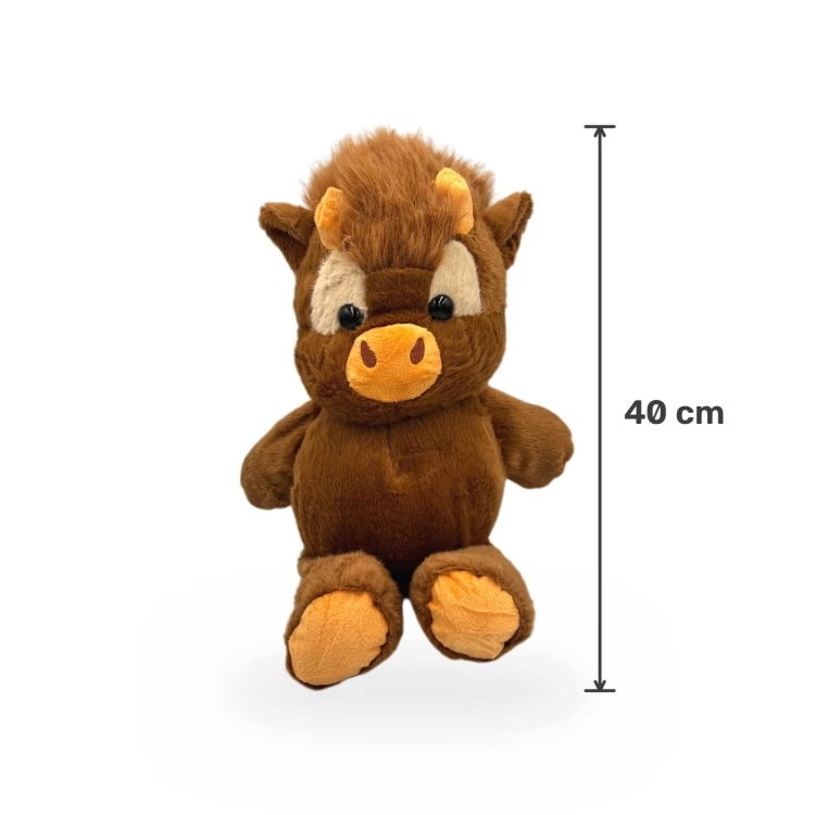 Krówka Pluszak Biegająca Krowa Maskotka Przytulanka Brązowa 40cm