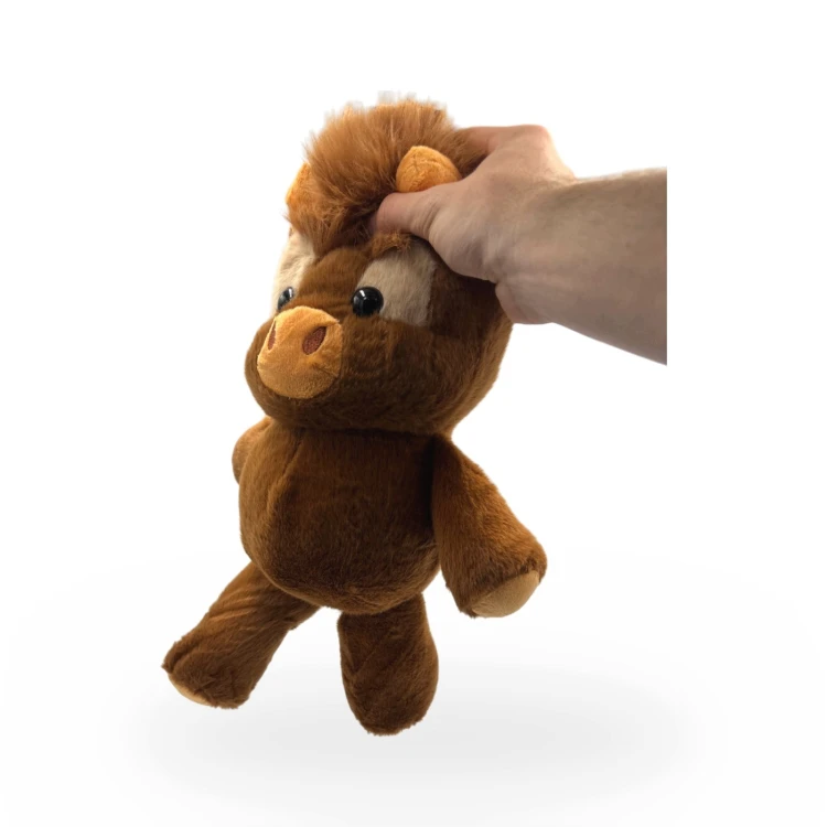 Krówka Pluszak Biegająca Krowa Maskotka Przytulanka Brązowa 40cm