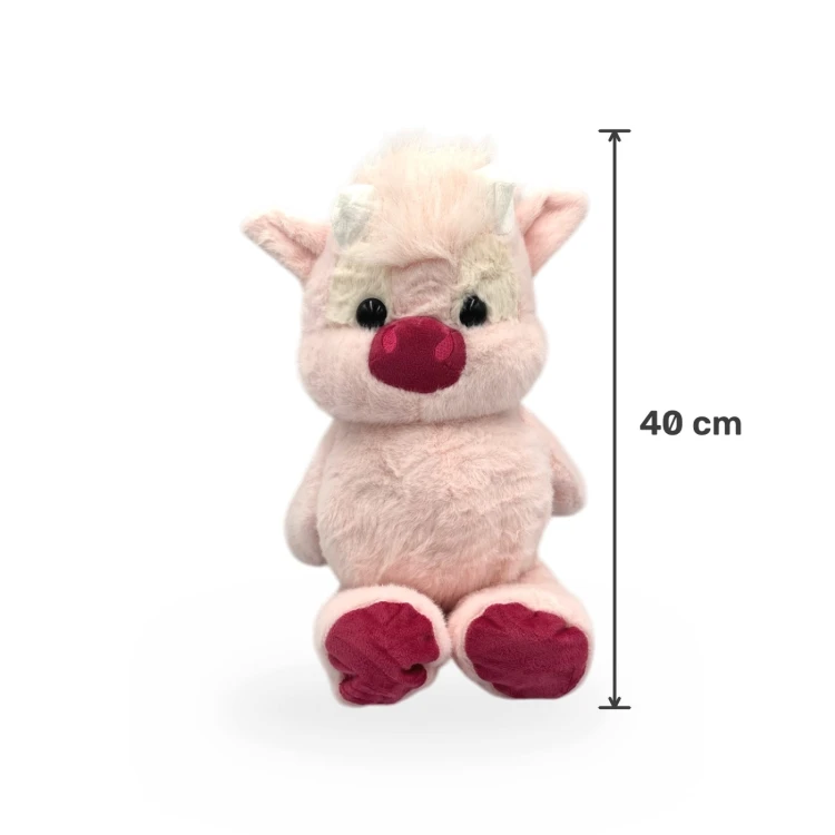 Krówka Pluszak Biegająca Krowa Maskotka Przytulanka Różowa 40cm